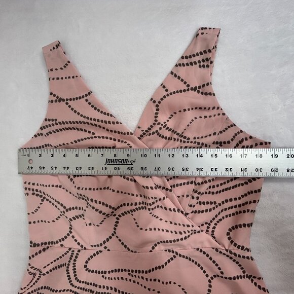 Cabi Womens Sophia Tank Top Size 12 Pink Gray Printed Sleeveless Blouse Casual - Picture 7 of 10